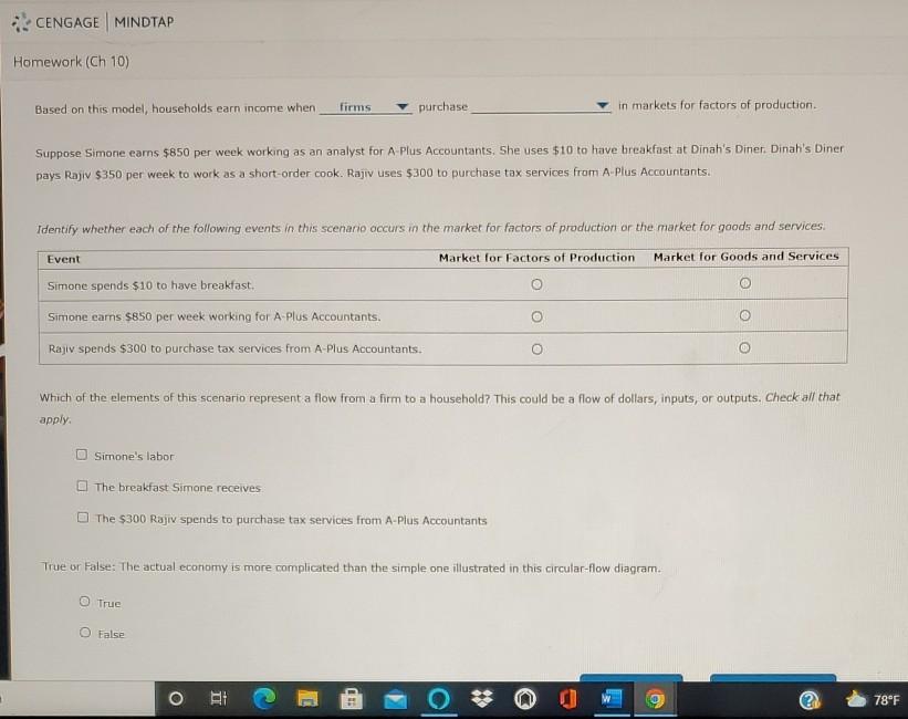 Solved Homework (Ch 10) 1. The economy's income and | Chegg.com