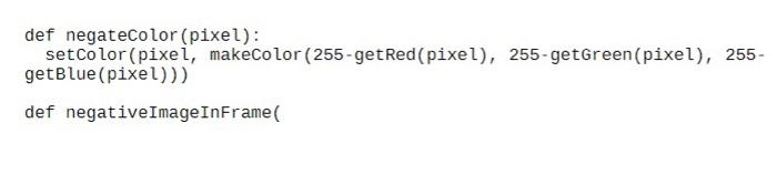 Solved You will write a program that creates negative image | Chegg.com