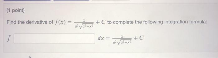Solved (1 point) The figure below shows f. (Click on the | Chegg.com