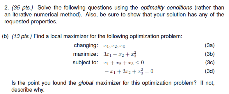 Solved (35 pts.) ﻿Solve the following questions using the | Chegg.com