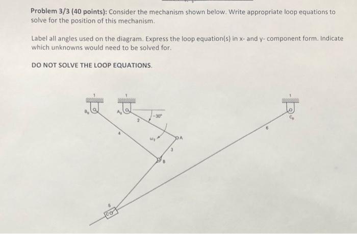 Solved Problem 3/3 ( 40 points): Consider the mechanism | Chegg.com