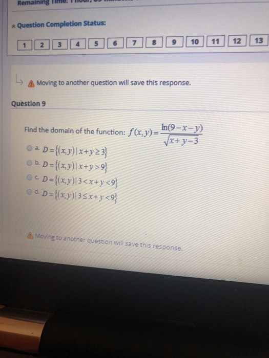 Solved Remaining Time: 10, * Question Completion Status: | Chegg.com