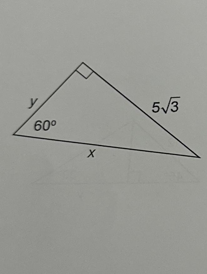 Solved Solve for x and y leave answer in simplest radical | Chegg.com