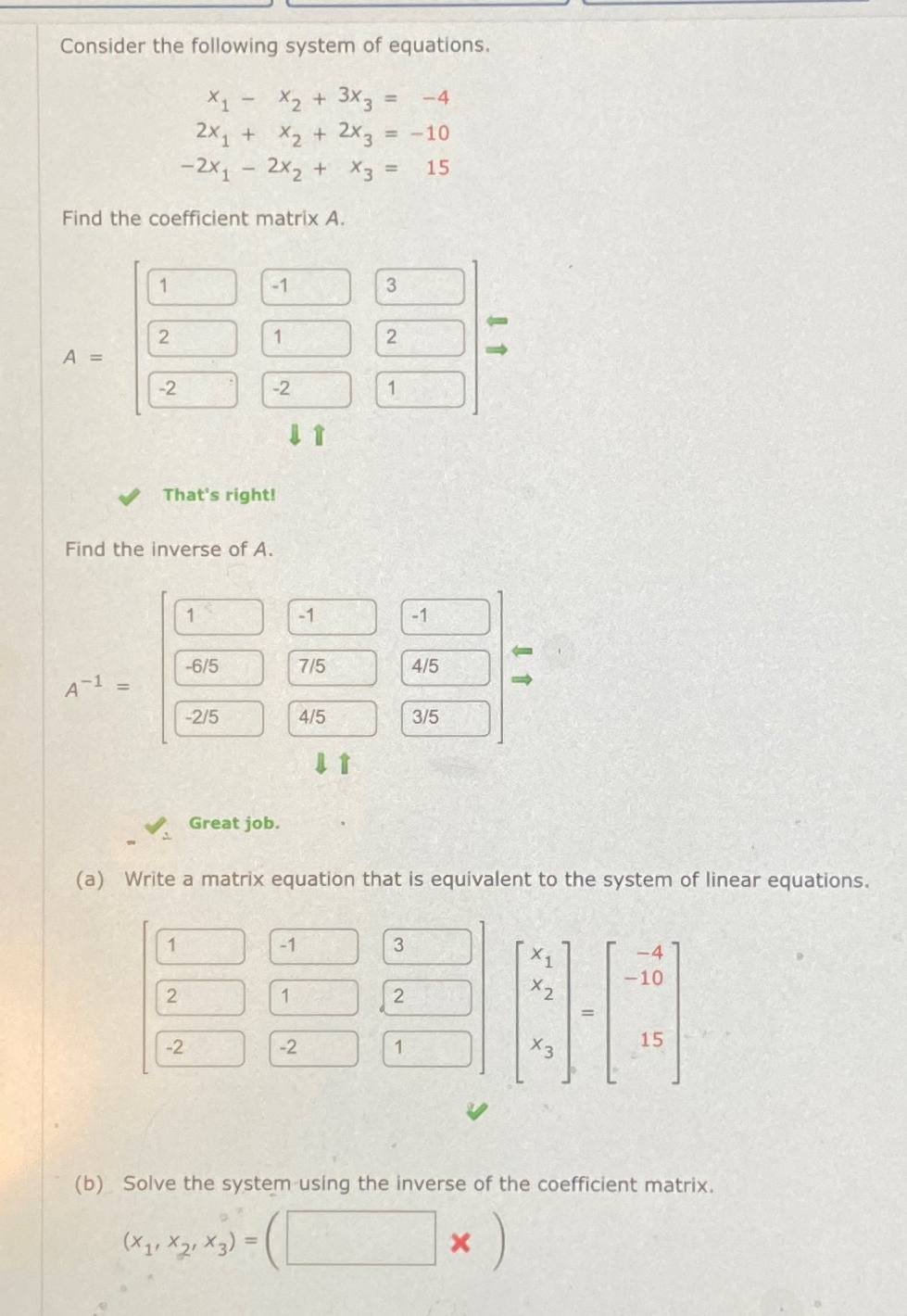 Solved Consider the following system of | Chegg.com