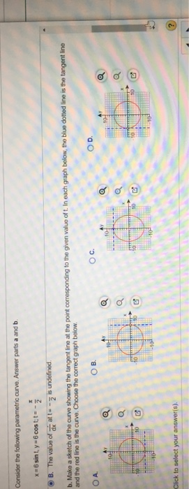 Solved Consider The Following Parametric Curve Answer Parts