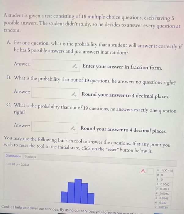 Solved The probability that Jennifer will pass a quiz in her | Chegg.com