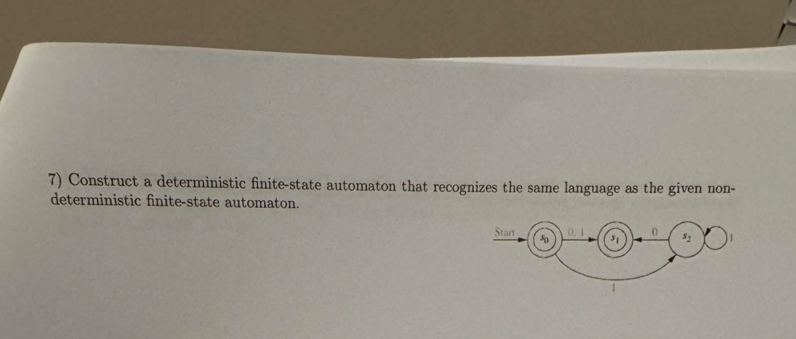 Solved Construct A Deterministic Finite-state Automaton That | Chegg.com