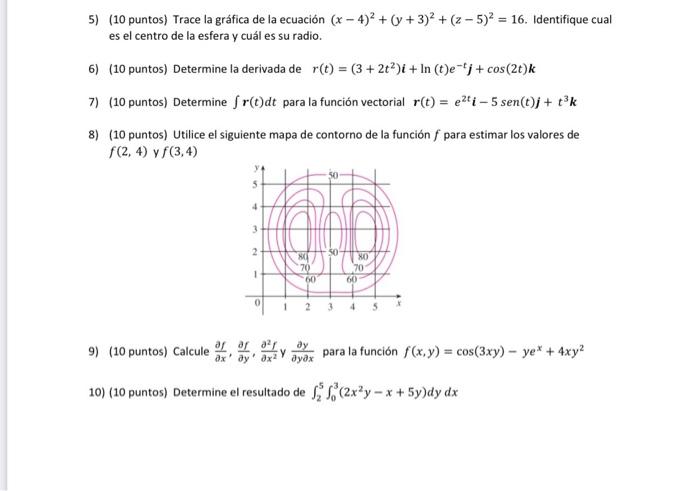 Solved 5 10 Puntos Trace La Grafica De La Ecuacion X Chegg Com