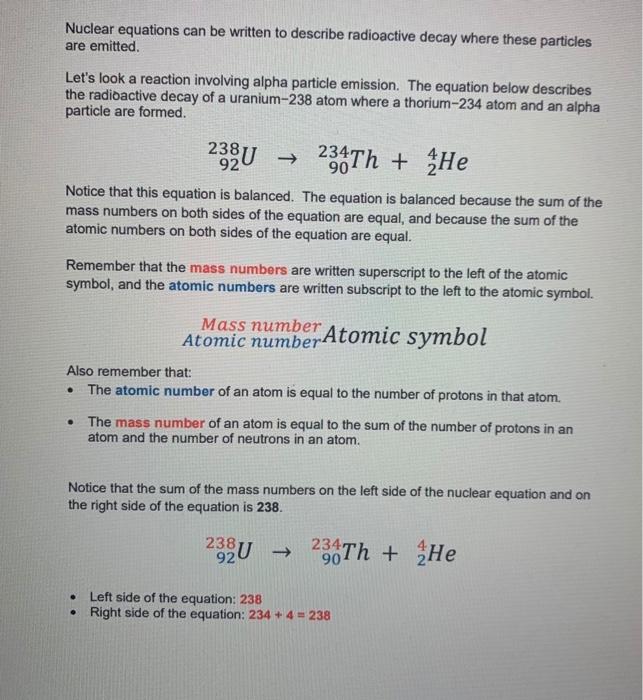 Solved RADIOACTIVE DECAY ENTER YOUR ANSWERS AND INFORMATION | Chegg.com