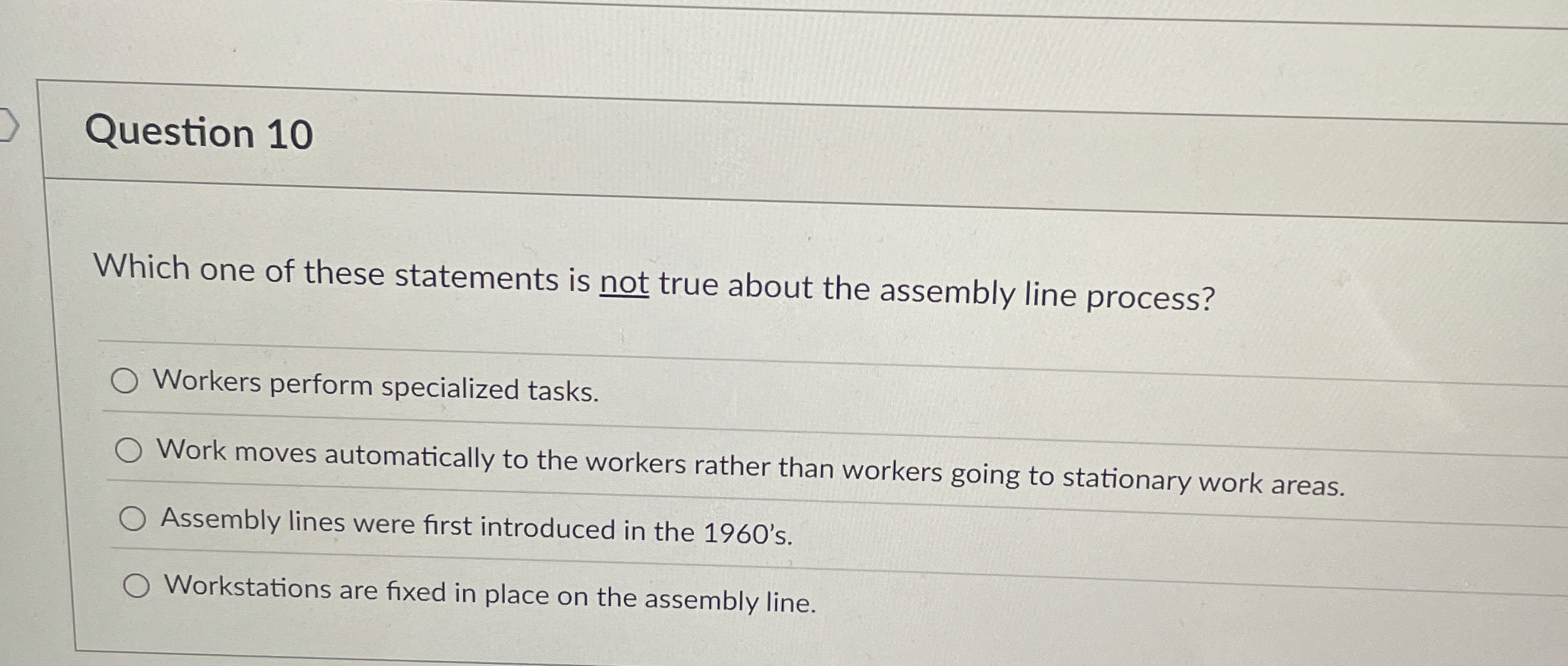 Solved Question 10Which one of these statements is not true | Chegg.com
