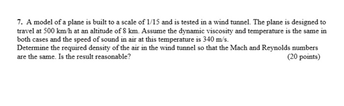 Solved 7. A Model Of A Plane Is Built To A Scale Of 1 15 And 