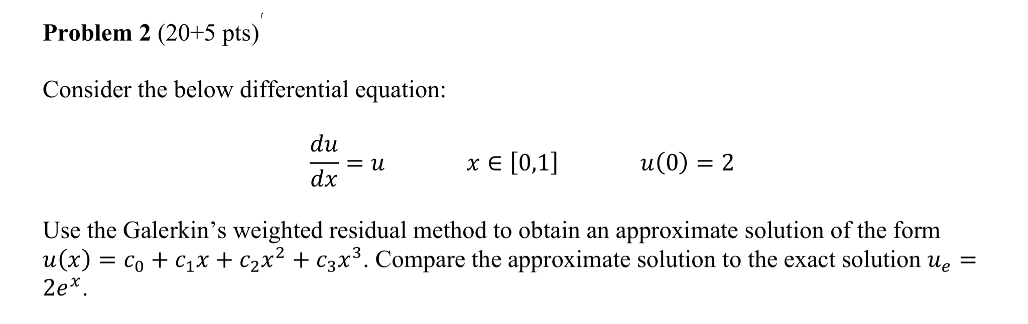 Solved Problem 2 (20+5 pts)Consider the below differential | Chegg.com