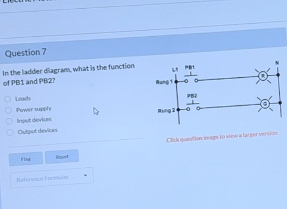 Solved Question 7In the ladder diagram, what is the | Chegg.com