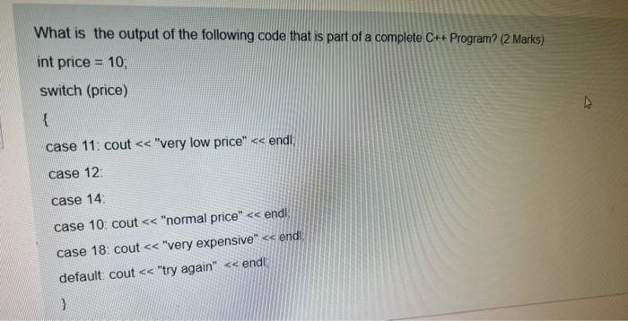 Solved What Is The Output Of The Following Code That Is Part | Chegg.com