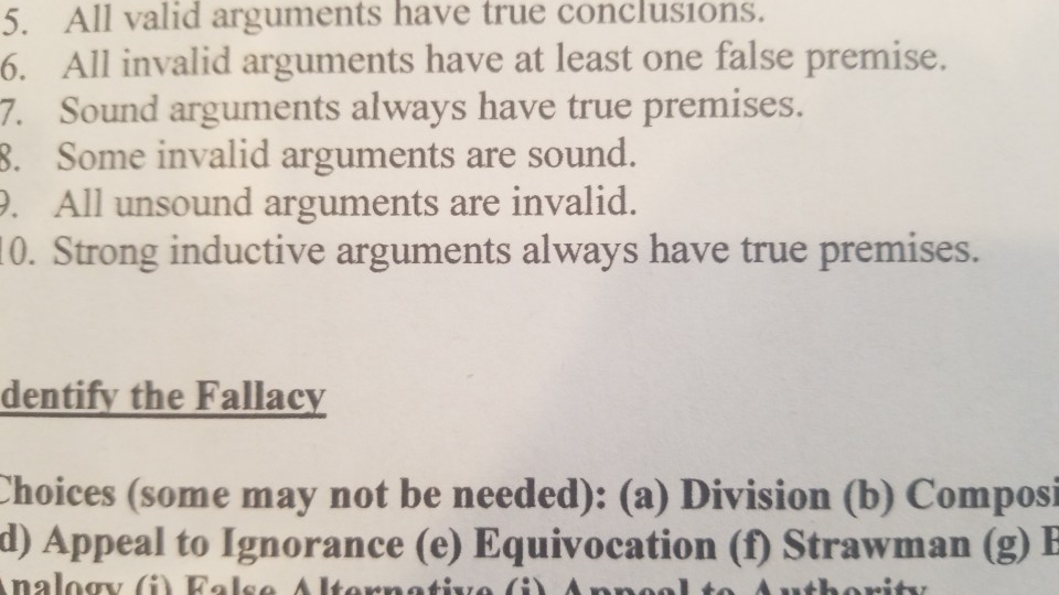 valid argument true conclusion false premises