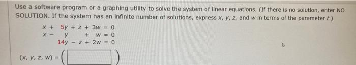 Solved Use a software program or a graphing utility to solve | Chegg.com