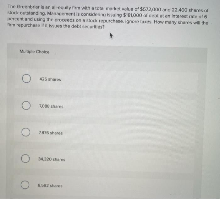 solved-the-greenbriar-is-an-all-equity-firm-with-a-total-chegg