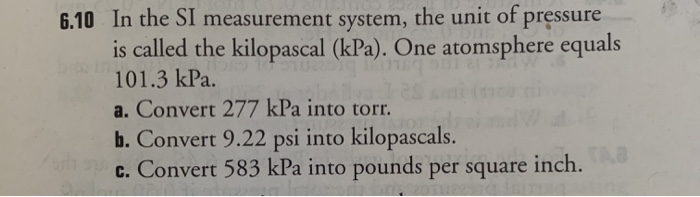 Solved 6.10 In the SI measurement system, the unit of | Chegg.com