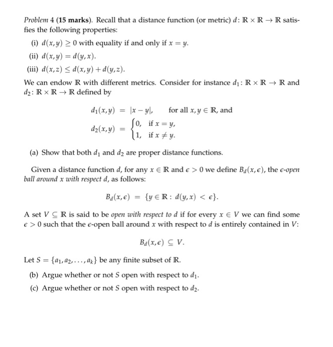 Solved Problem 2 15 Marks Suppose That The Function Chegg Com