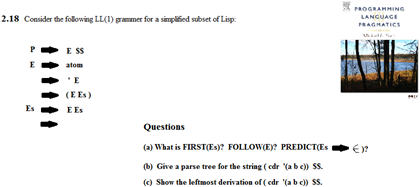 Solved Consider The Following Ll 1 Grammar For A Simplified Chegg Solved Consider The Following Ll 1 Grammar For A Simplified Chegg