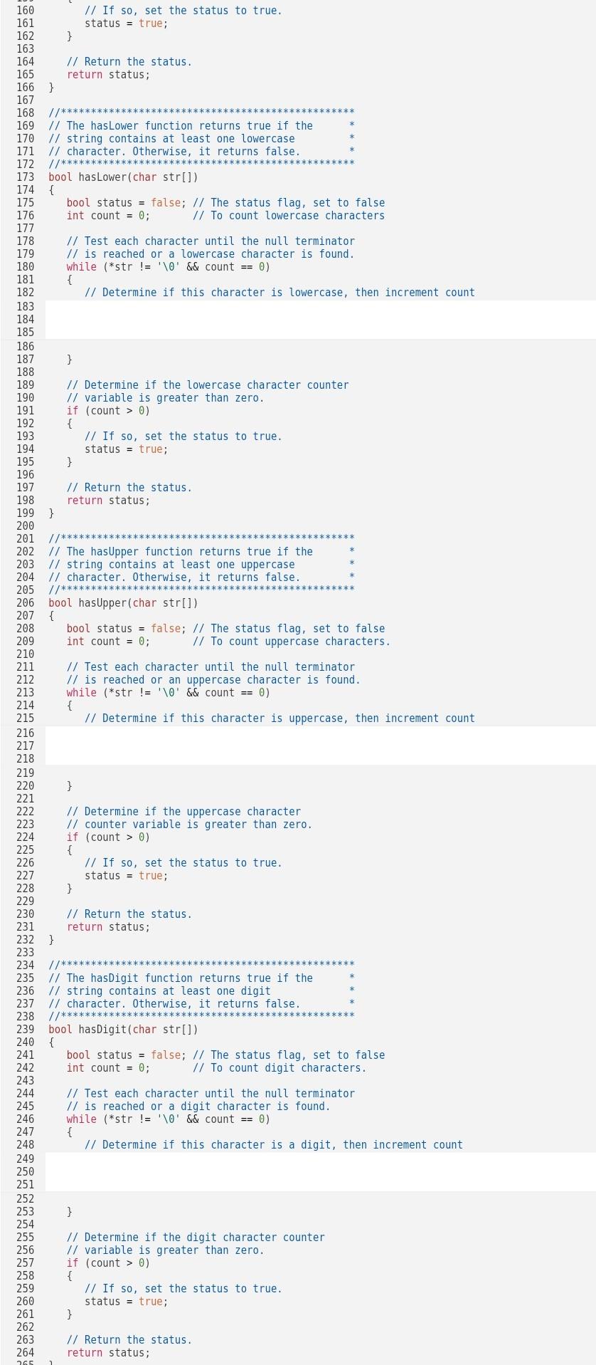 Solved please help finish the given code by filling in the | Chegg.com