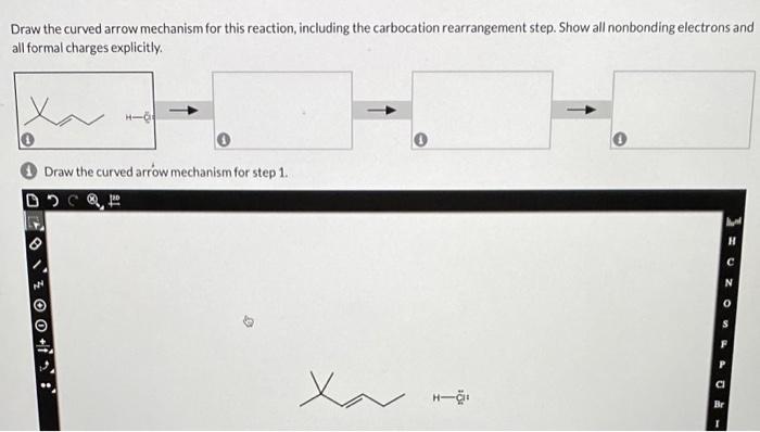 Solved Draw the curved arrow mechanism for this reaction, | Chegg.com