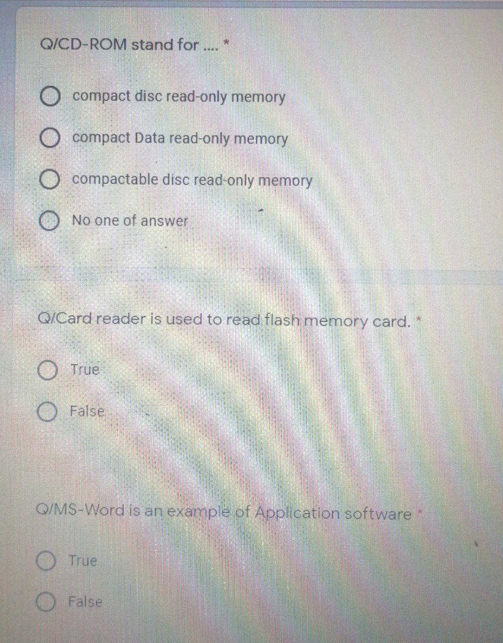 Compact Disc Read Only Memory or CD-ROM