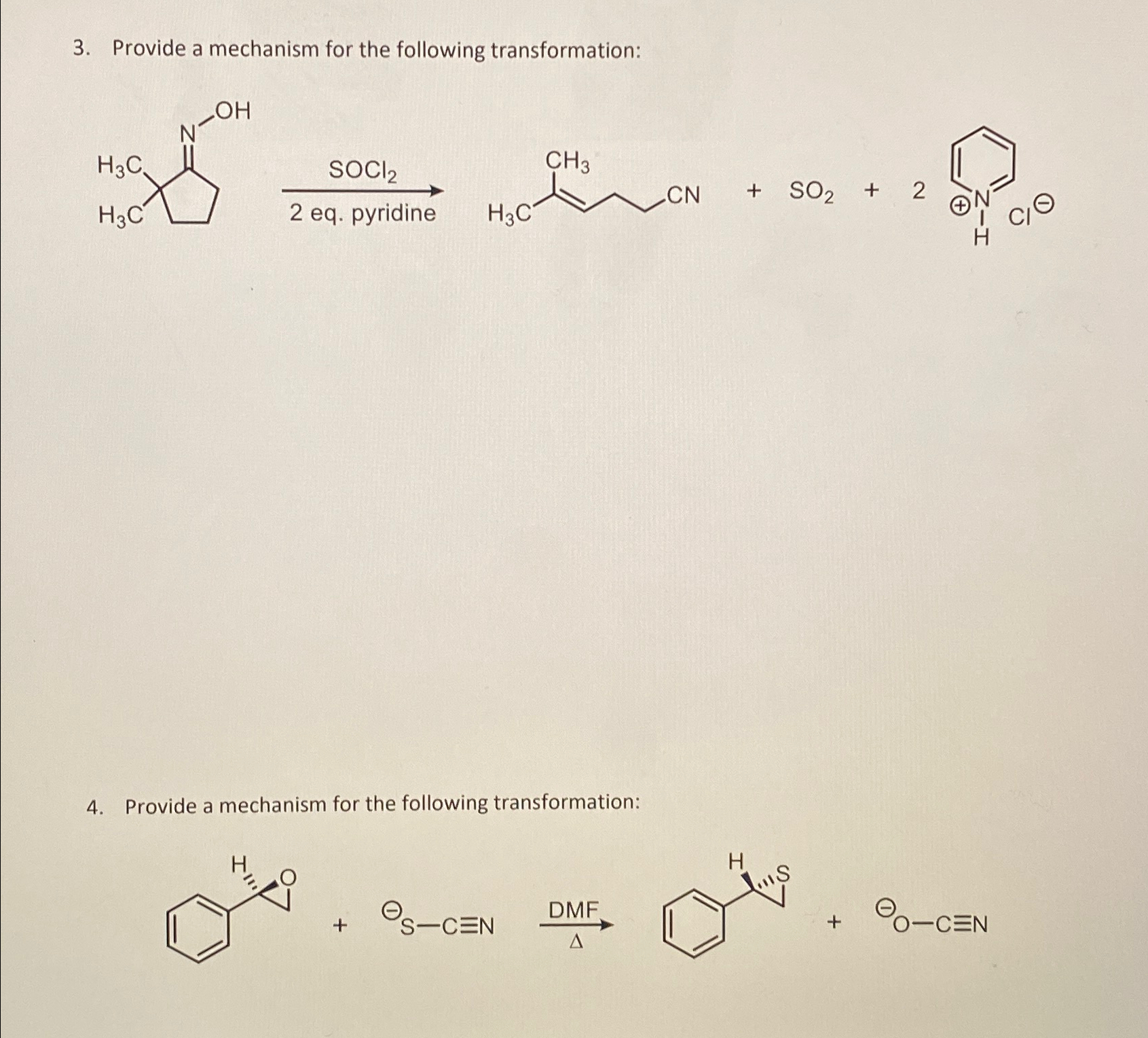 Solved Provide a mechanism for the following | Chegg.com