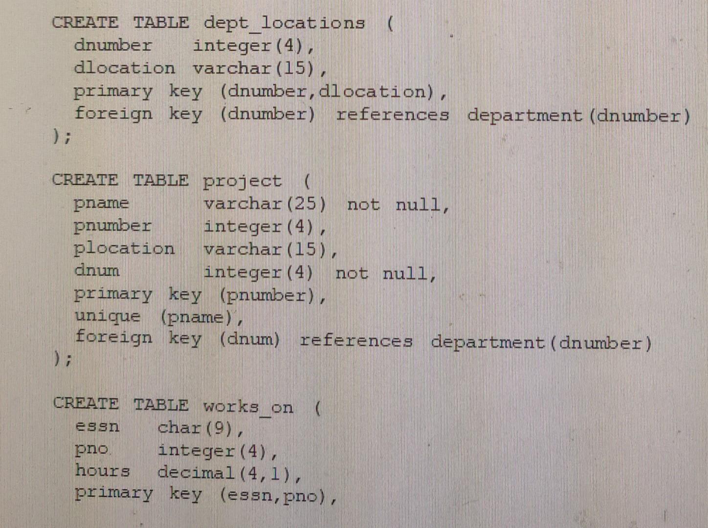 Solved 30 pts] Using the MySQL scripts in the companydb.sql | Chegg.com