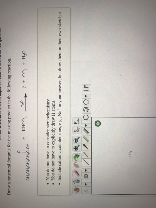 Solved Draw a structural formula for the missing product in | Chegg.com