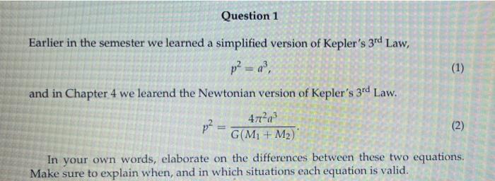 Solved Question 1 Earlier in the semester we learned a | Chegg.com