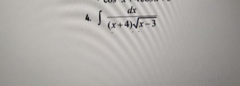 Solved 4 ∫x4x−3dx 8790