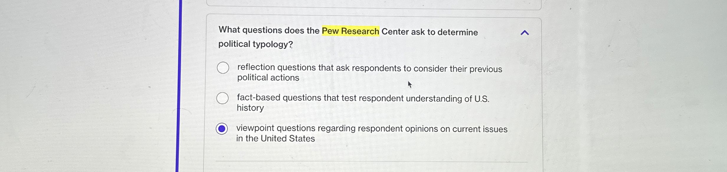 Solved What questions does the Pew Research Center ask to | Chegg.com
