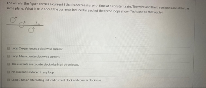 Solved The wire in the figure carries a current that is | Chegg.com