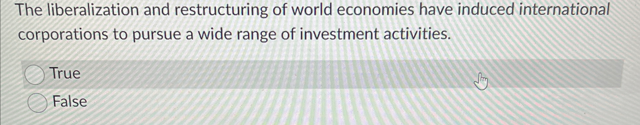 Solved The liberalization and restructuring of world | Chegg.com