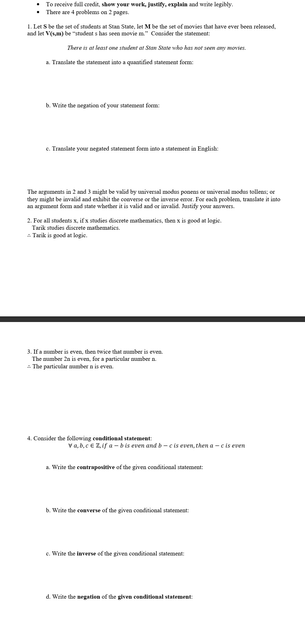 Solved show your work, justify, explain and write