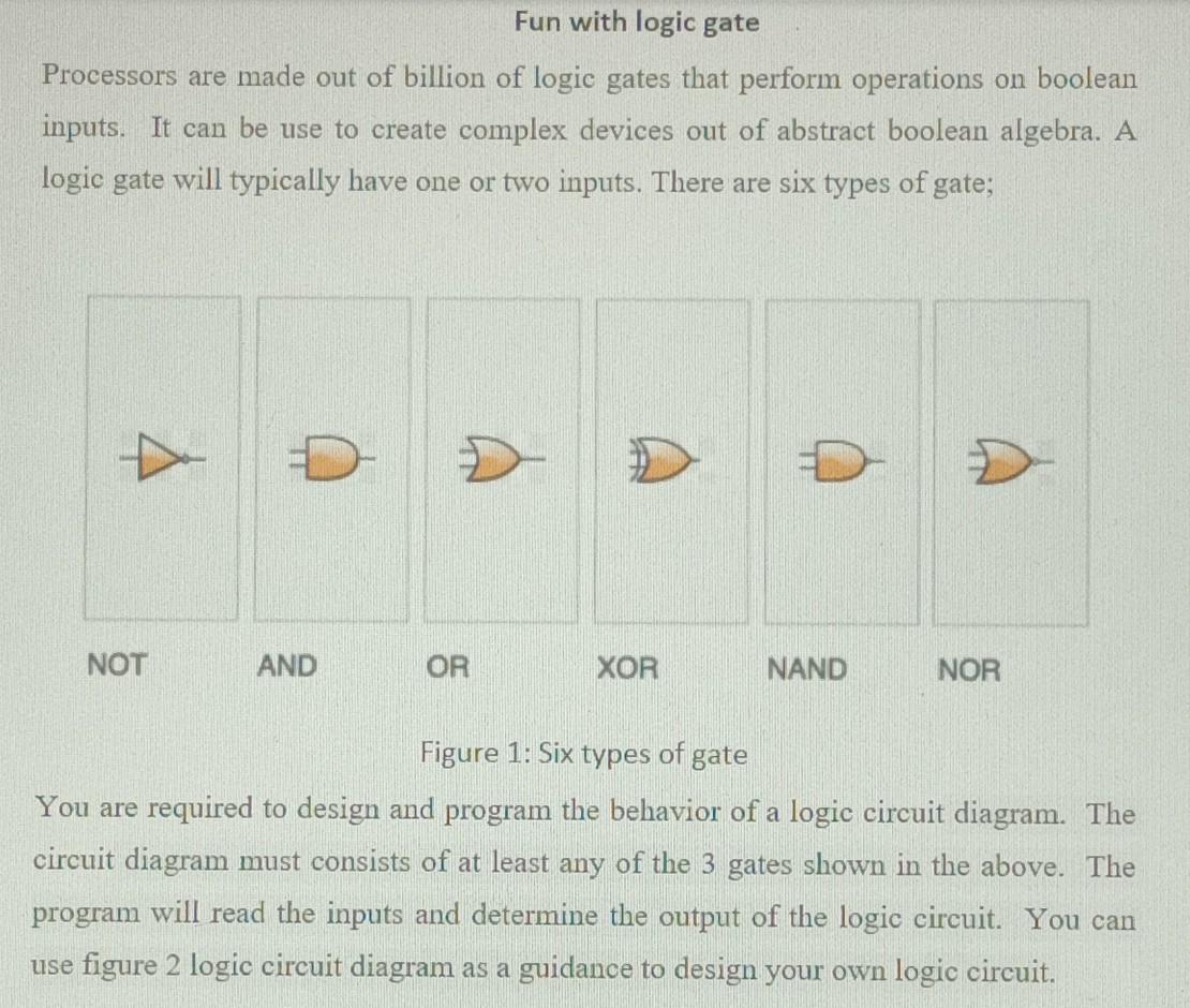 Solved Fun with logic gate Processors are made out of | Chegg.com