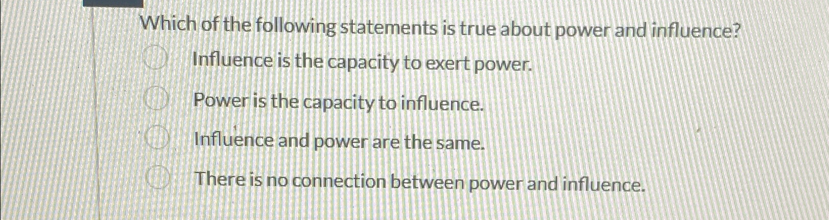 Solved Which of the following statements is true about power | Chegg.com
