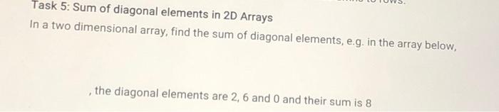 sum of diagonal elements of 2d array in java