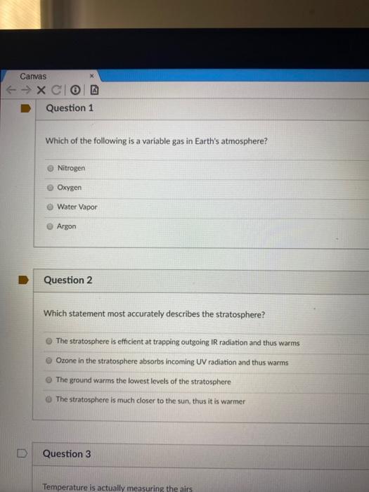 Solved Canvas Xcio Question 1 Which Of The Following Is A | Chegg.com