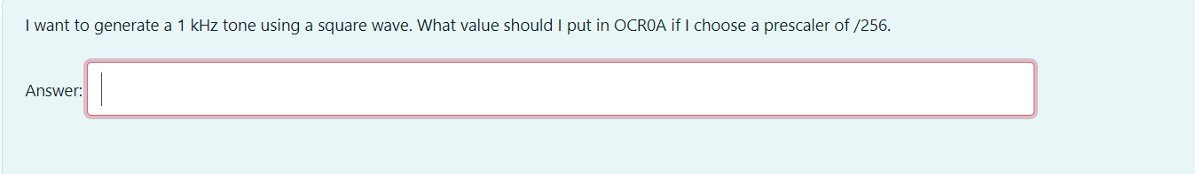 Solved I want to generate a 1kHz ﻿tone using a square wave. | Chegg.com