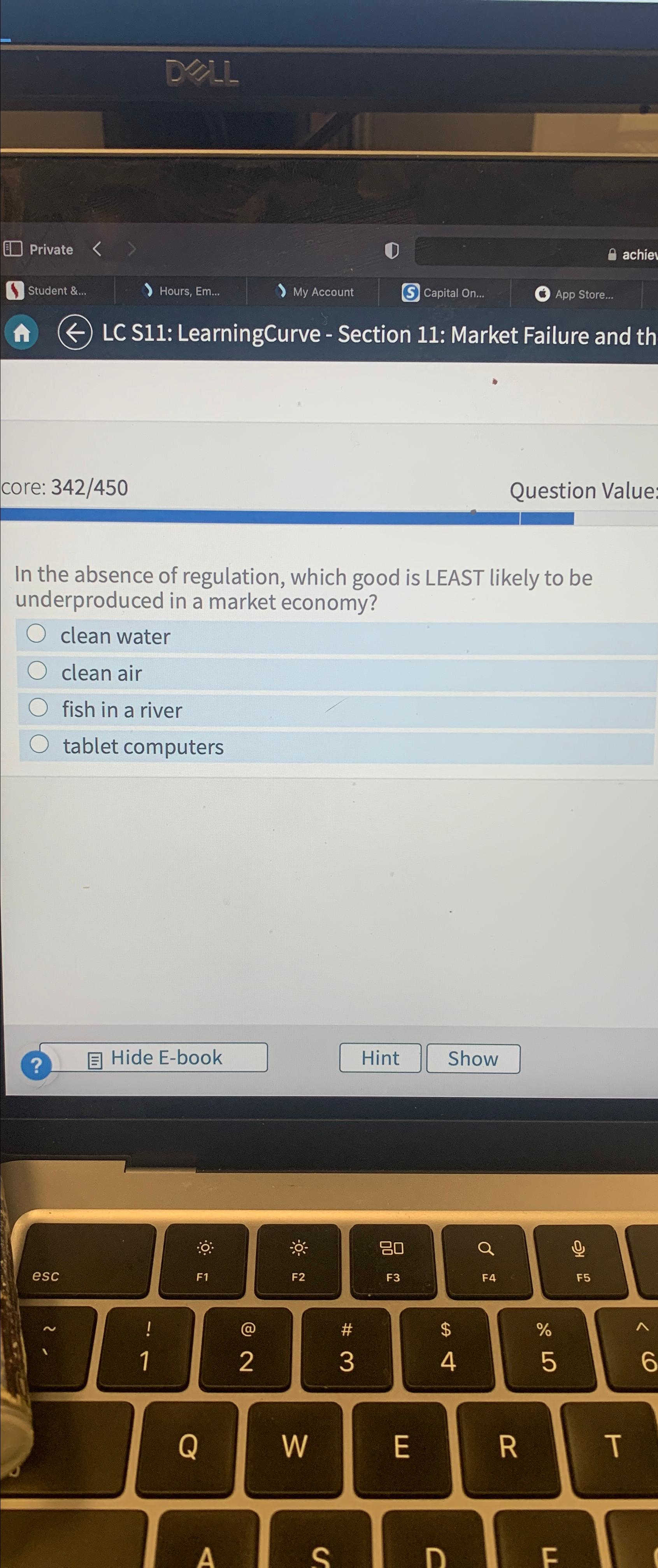Solved core: 342450Question Value:In the absence of | Chegg.com
