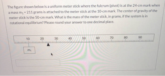 Solved The Figure Shown Below Is A Uniform Meter Stick, 55% OFF