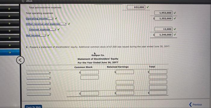 Solved Multiple-step income statement and balance sheet The | Chegg.com