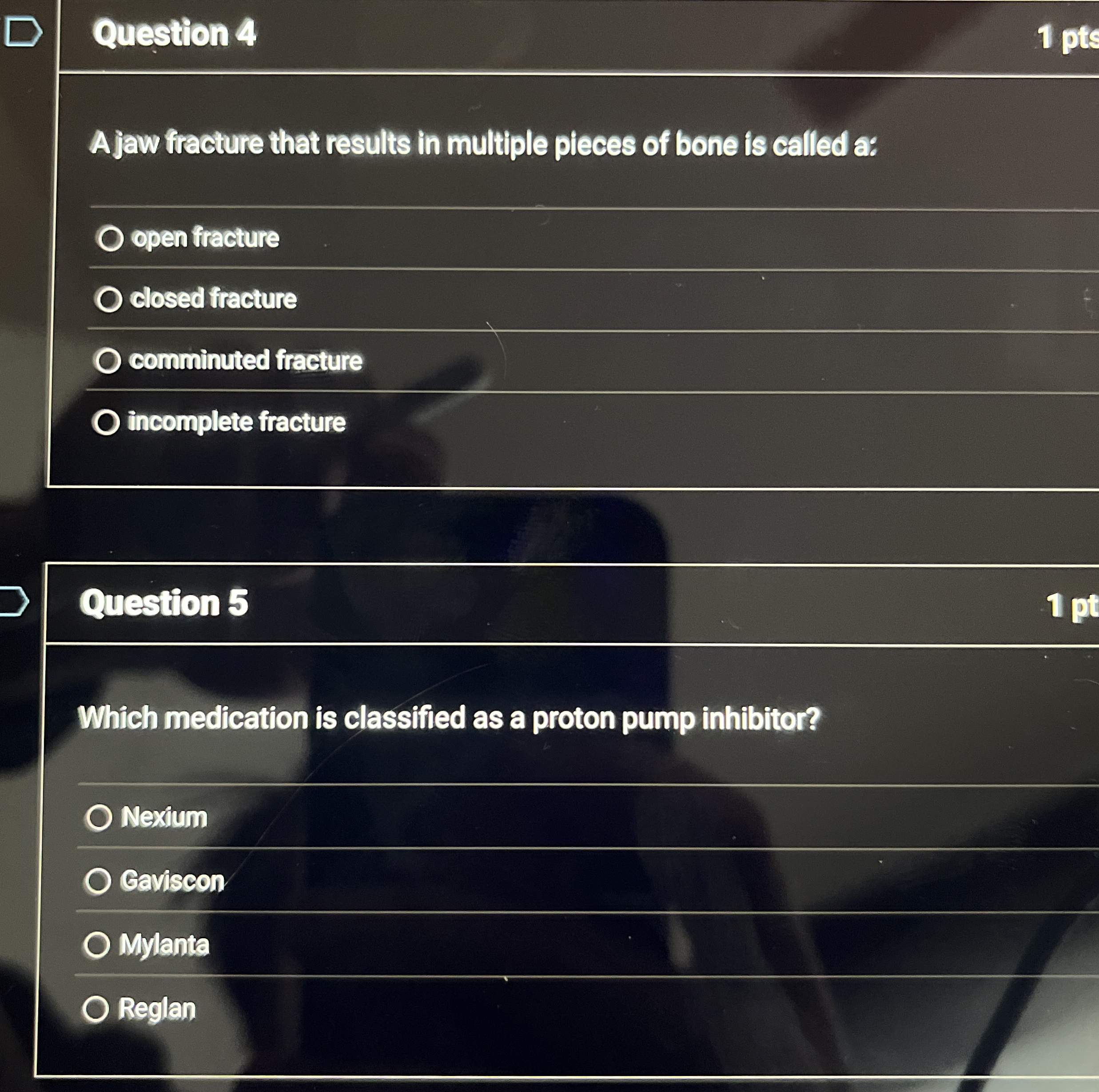 Solved A jaw fracture that results in multiple pieces of