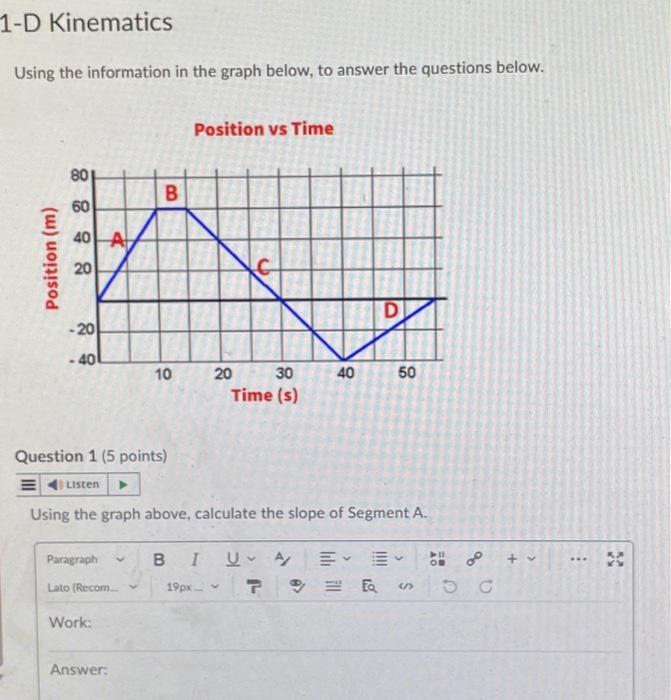 Solved Using the information in the graph below, to answer | Chegg.com