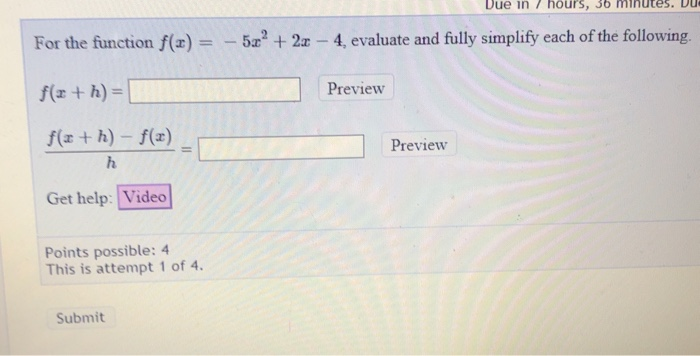 Solved Complete the table below. Be sure to simplify your | Chegg.com