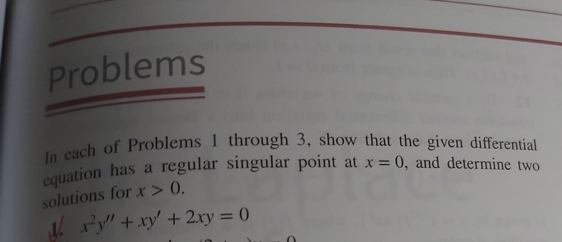 Solved In each of Problems 1 through 3, show that the given | Chegg.com