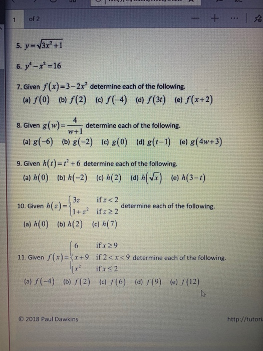 Solved For Problems 1 3 Determine If The Given Relation I Chegg Com