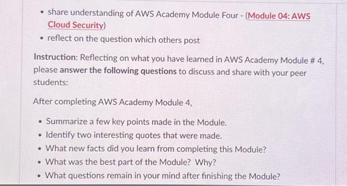 aws cloud module 7 answers